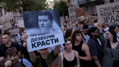 Prosvjed u Kijevu protiv novog zakona o antikorupcijskim tijelima 23. srpnja 2025.