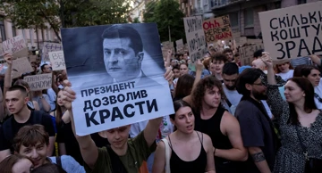 Prosvjed u Kijevu protiv novog zakona o antikorupcijskim tijelima 23. srpnja 2025.