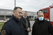 Ministar Medved i ravnatelj škole Ivica Beloglavec, Foto: Nikola Cutuk/PIXSELL