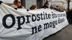 Prosvjed u organizaciji HND-a u povodu smrti novinara Vladimira Matijanića