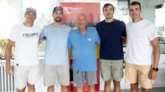 Braća Sinković i Lončarić s trenerom Bralićem