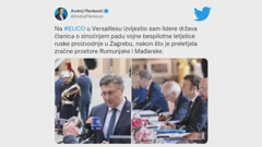 Plenković izvijestio čelnike EU-a o padu bespilotne letjelice
