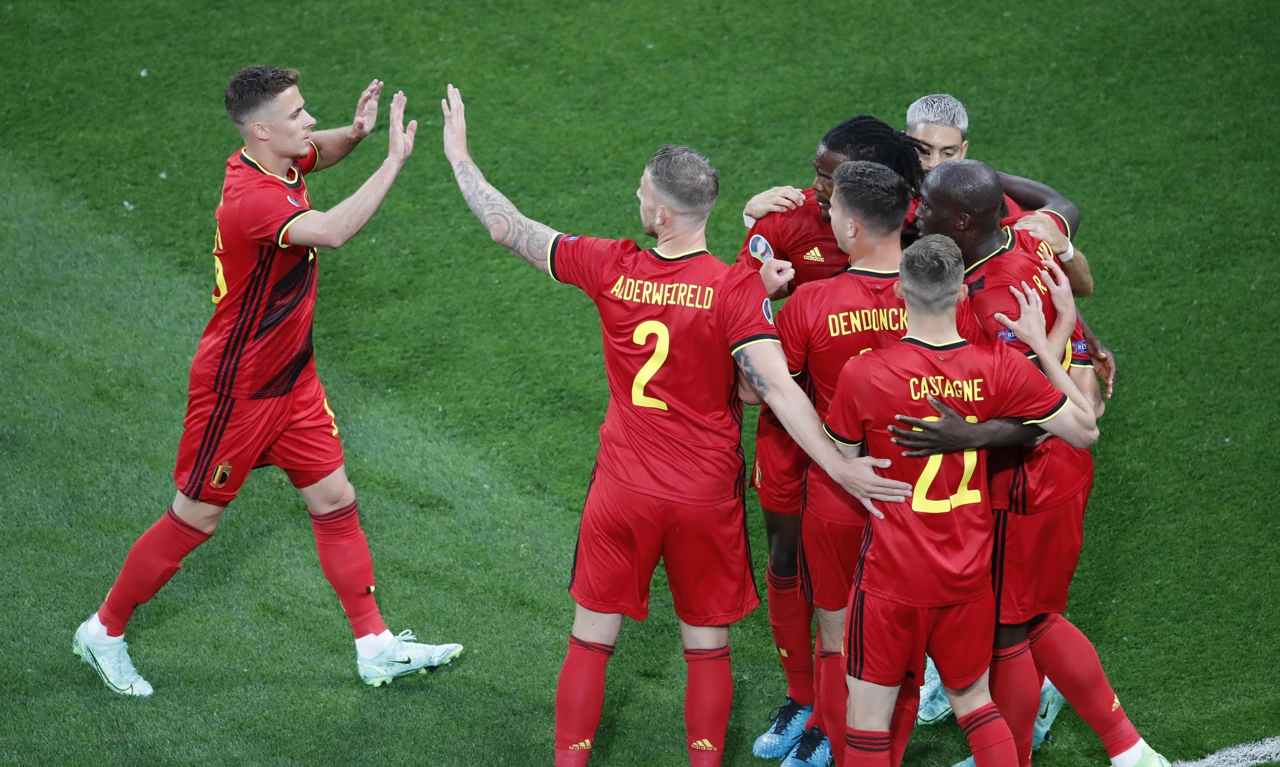 Slavlje belgijskih nogometaša nakon gola Lukakua