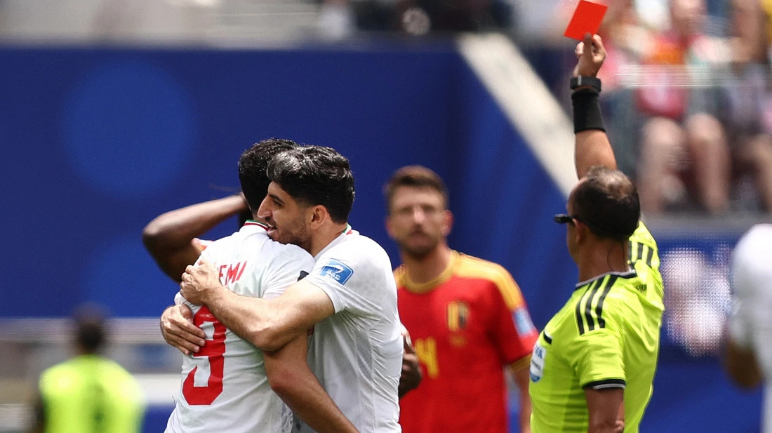 Crveni karton za belgijskog igrača, Foto: Jessie Alcheh/IMAGN IMAGES via Reuters