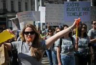 Prosvjed u Zagrebu, Foto:  Josip Regovic /Pixsell