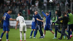 Slavlje Dinama nakon pobjede nad Legijom