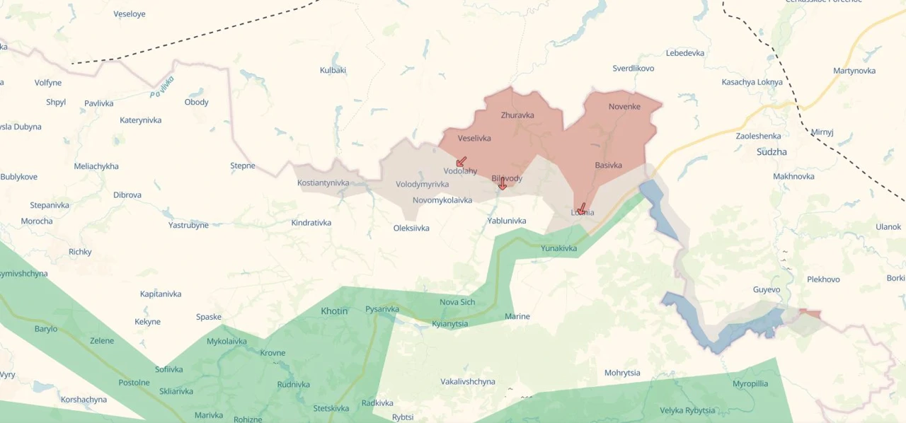 Rusko napredovanje u Sumskoj oblasti 29. svibnja