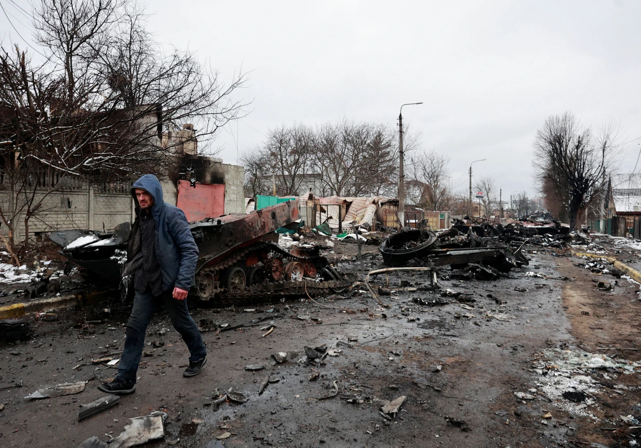 Uništena vojna vozila na području Kijeva, Foto: Serhii Nuzhnenko/REUTERS