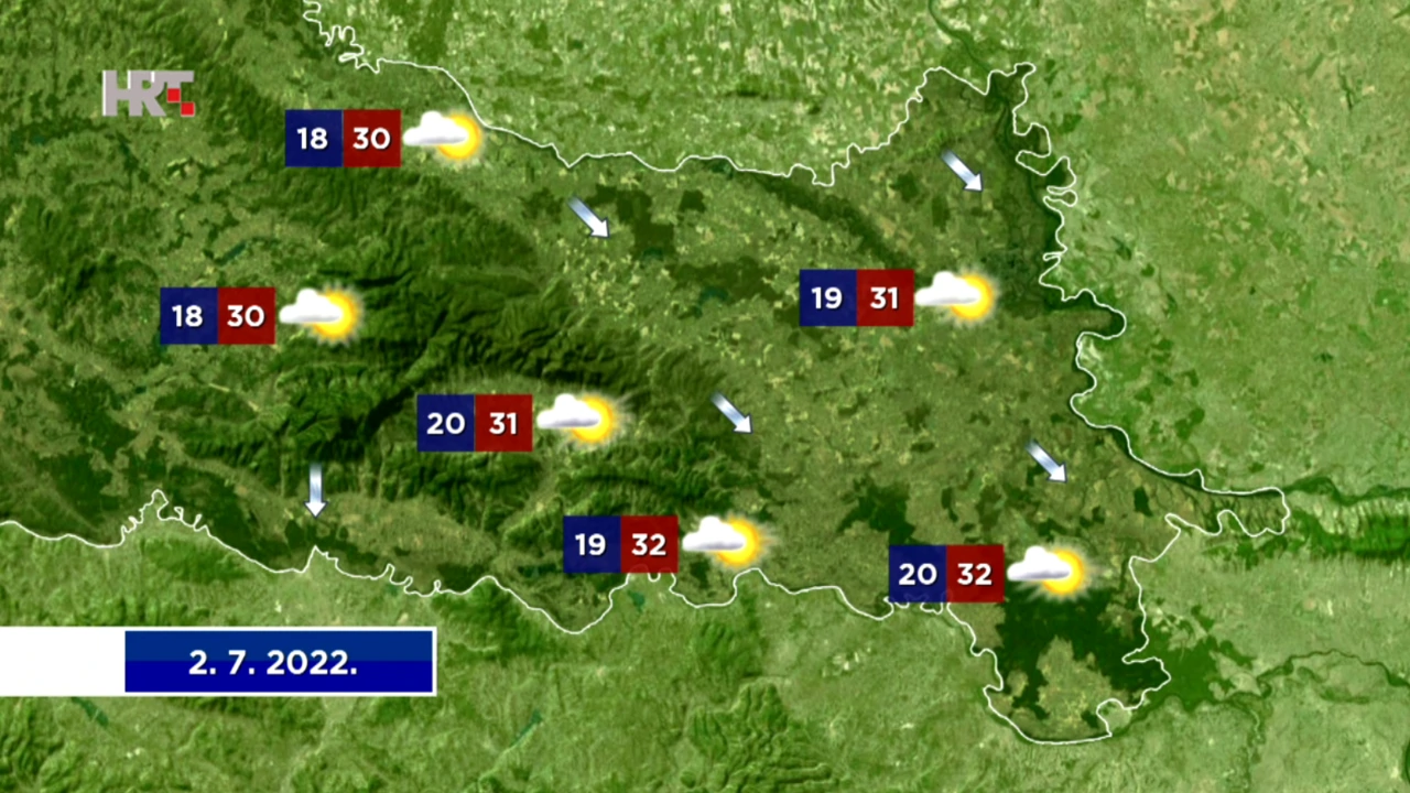 Vremenska prognoza, Foto: HTV/HRT