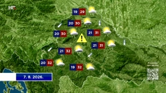 U petak nestabilnije i manje vruće na kopnu, na Jadranu do 38 stupnjeva, Foto: HTV/HRT