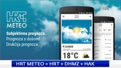 aplikacija HRT METEO, Foto: HRT/HRT