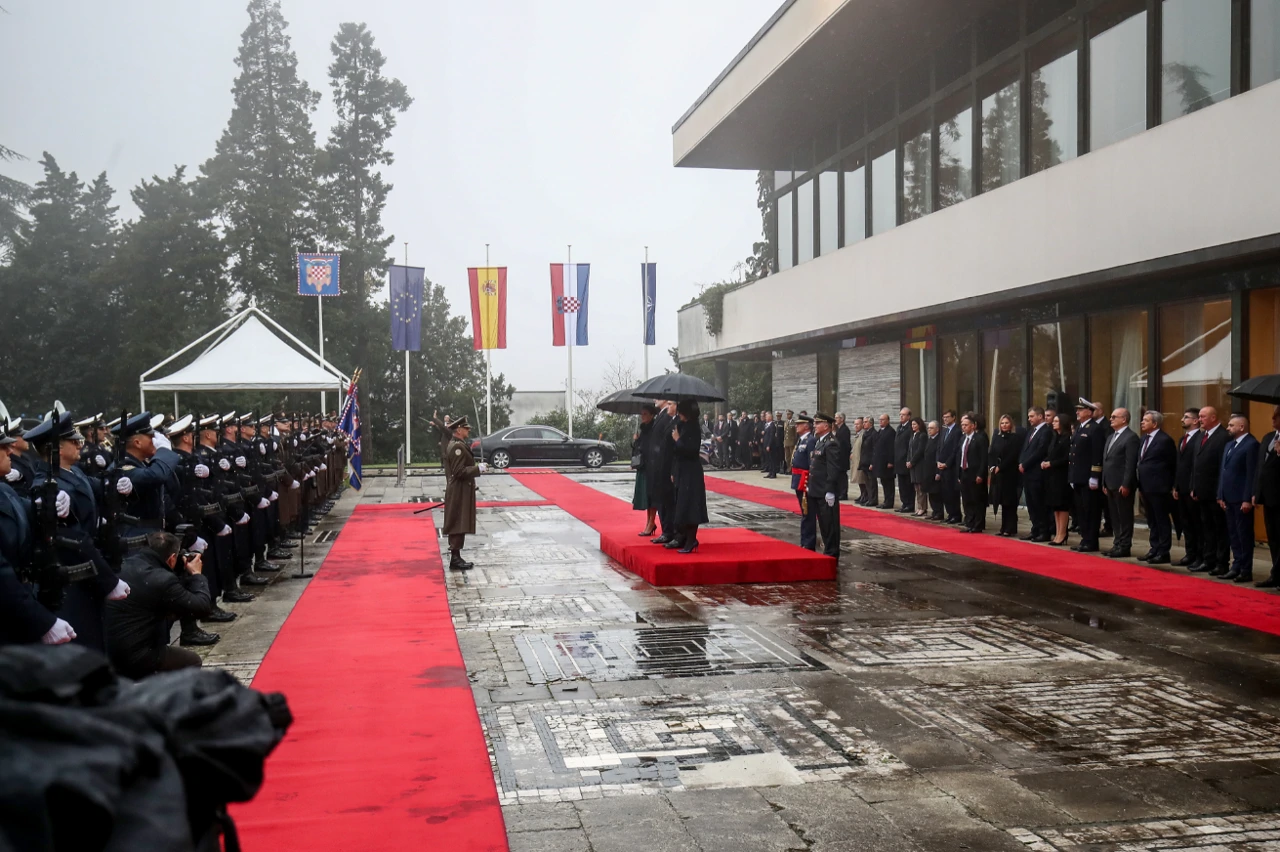 Svečani doček španjolskog kraljevskog para na Pantovčaku, Foto: Sanjin Strukic/PIXSELL 