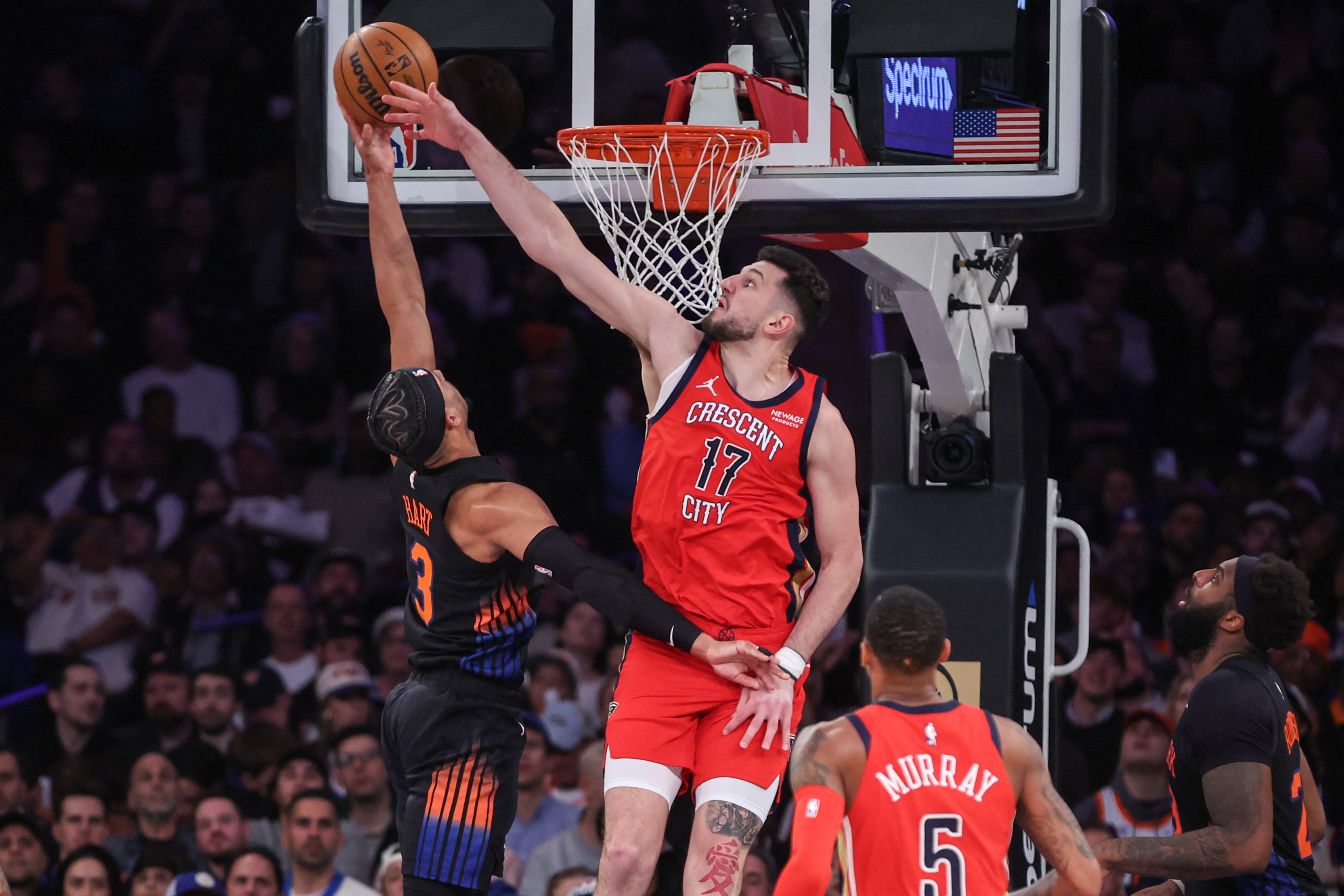 2026 03 25t022835z 1769622562 mt1usatoday28578802 rtrmadp 3 nba new orleans pelicans at new york knicks 20260325074552