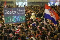 Navijači na Trgu bana Jelačića , Foto: Sanjin Strukic /Pixsell
