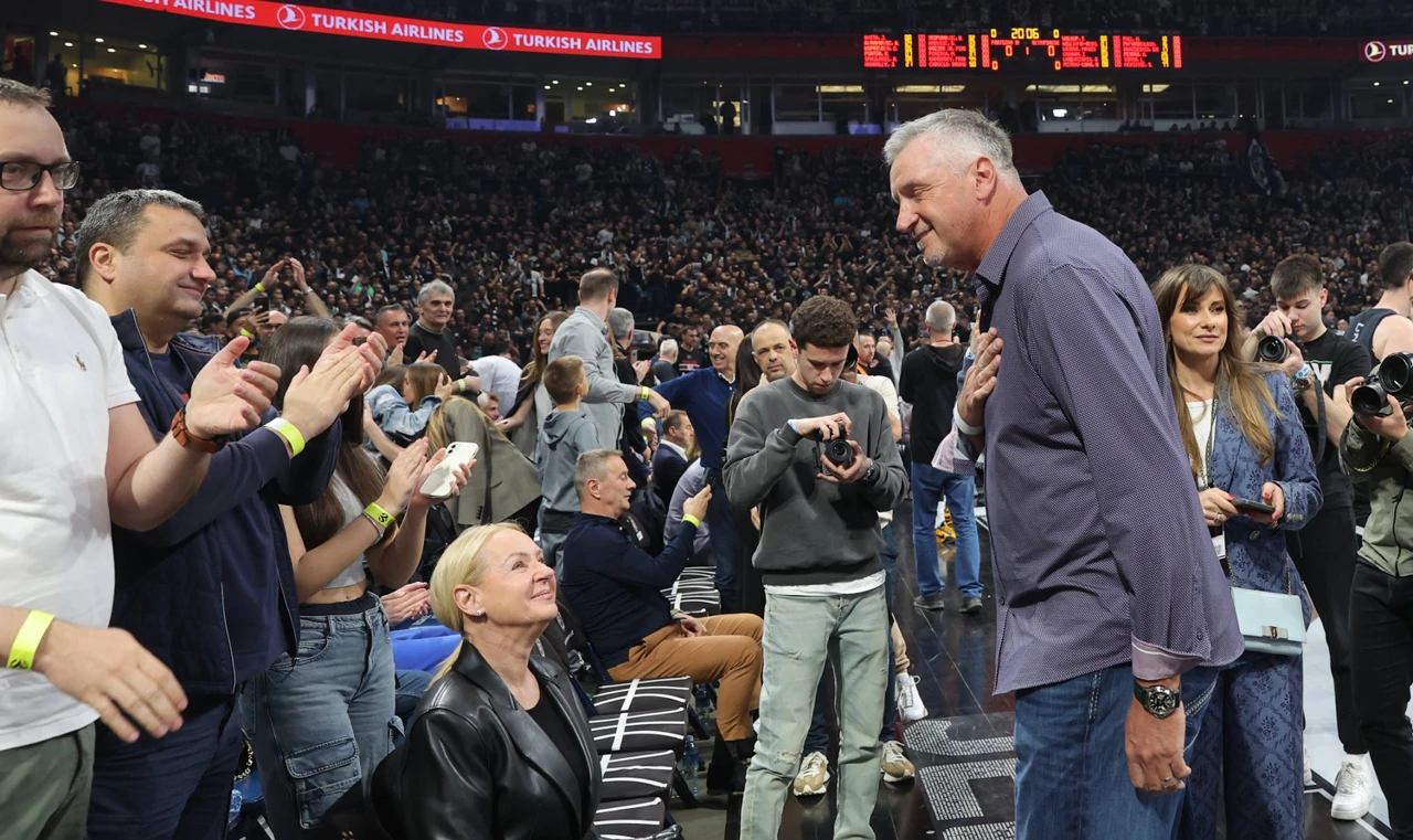 Toni Kukoč u beogradskoj Areni, Foto: Peđa Milosavljević/STARSPORT / CROPIX