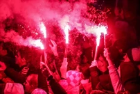 Navijači na Trgu bana Jelačića, Foto: Sanjin Strukic /Pixsell 