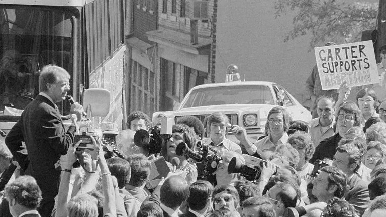 Jimmy Carter govori pred publikom na kampanji u Pennsylvaniji 1976., Foto: Library of Congress/Thomas J. O'Halloran/Handout/Reuters
