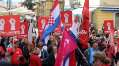 Prosvjedni skup u Rijeci, Foto: Goran Kovacic/PIXSELL