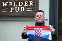 Hrvatski navijač u Podgorici, Foto: Tom Dubravec/CROPIX