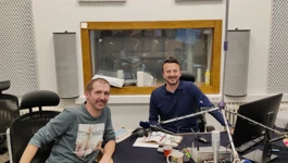 Erik Malnar i Dražen Zima u studiju Radio Rijeke