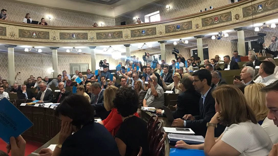 The Zagreb City Assembly in session. (Photo: HRT)