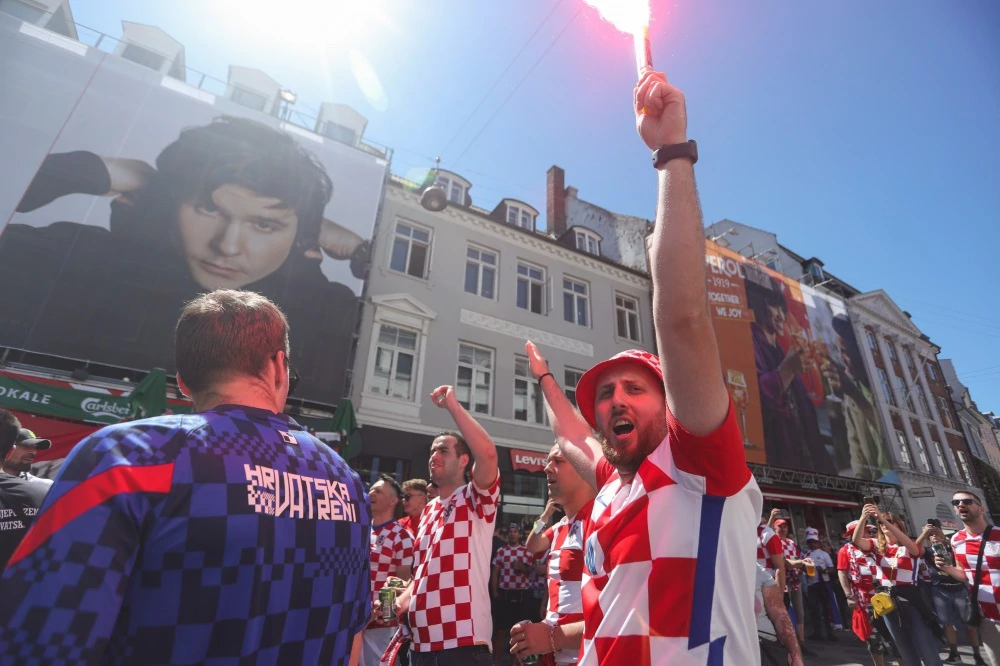 Hrvatski navijači na ulicama Kopenhagena, Foto: Luka Stanzl/PIXSELL