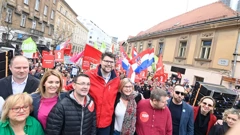 Oporbeni prosvjedni skup u Zagrebu