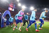 Zagrijavanje igrača uoči utakmice Arsenal - Dinamo, Foto: Luka Stanzl/PIXSELL