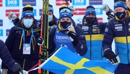 Švedsko slavlje nakon zlata na SP-u u biatlonu