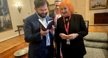 Predsjednik Gabriel Borić i književnica Željka Lovrenčić