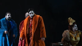 Prizor iz opere Gianni Schicchi (Daniele Terenzi, Giovanni Sala, Sonia Ganassi)