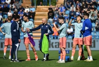 Zagrijavanje igrača Dinama uoči susreta s Varaždinom, Foto: Vjeran Zganec Rogulja/PIXSELL