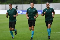 Glavni sudac Cesar Soto Grado te pomoćnici Ivan Granado i Carlos Fernandez, Foto: Luka Mladinic/PIXSELL