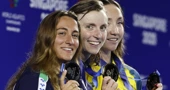  Katie Ledecky, Simona Quadarella i Lani Pallister 