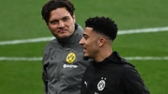 Edin Terzić i Jadon Sancho na treningu