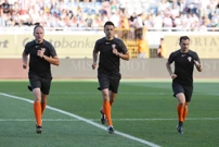 Sudačka trojka Ivan Mihalj, Igor Pajač i Vedran Đurak, Foto: Jakov Prkic/CROPIX