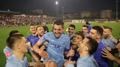 Slavlje igrača Dinama nakon osvojenog naslova