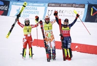Leona Popović, Petra Vlhova i Mikaela Shiffrin, Foto: Albert Gea/U.S. REUTERS