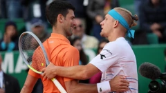 Alejandro Davidovich Fokina i Novak Đoković nakon meča