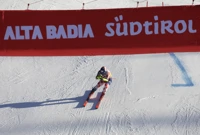Filip Zubčić ulazi u cilj u drugoj veleslalomskoj vožnji u Alta Badiji, Foto: Leonhard Foeger/REUTERS