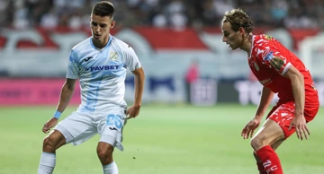 Tiago Dantas i Harry Wood u utakmici Rijeke i Shelbournea