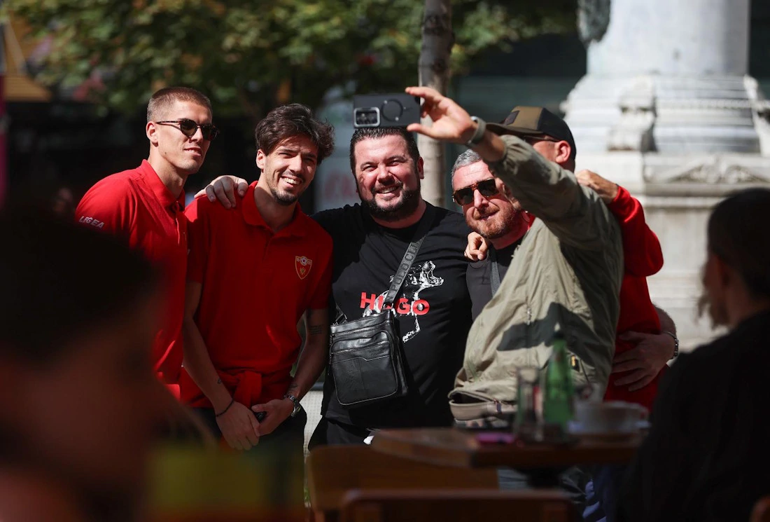 Reprezentativci Crne Gore u šetnji Zagrebom, Foto: Sanjin Strukic/PIXSELL