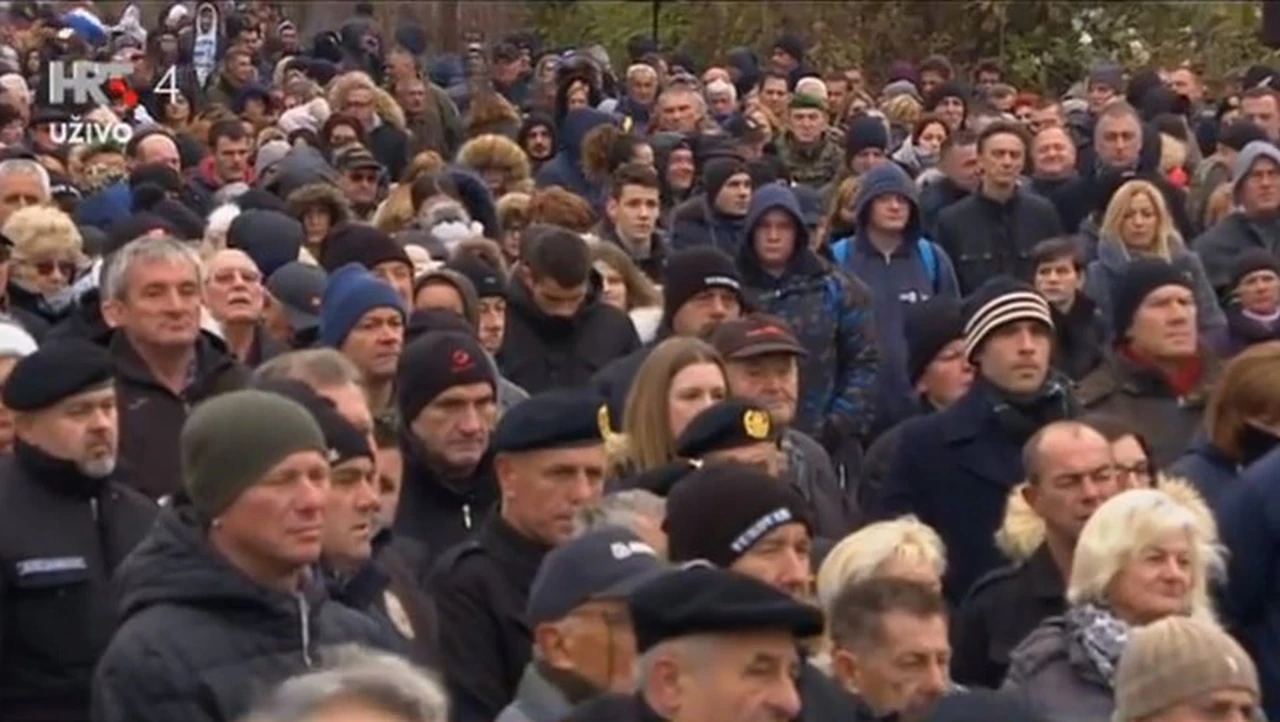 Borovo naselje commemoration (Screenshot: HRT)