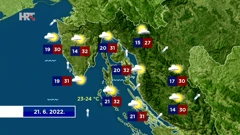 Vremenska prognoza, Foto: HTV/HRT