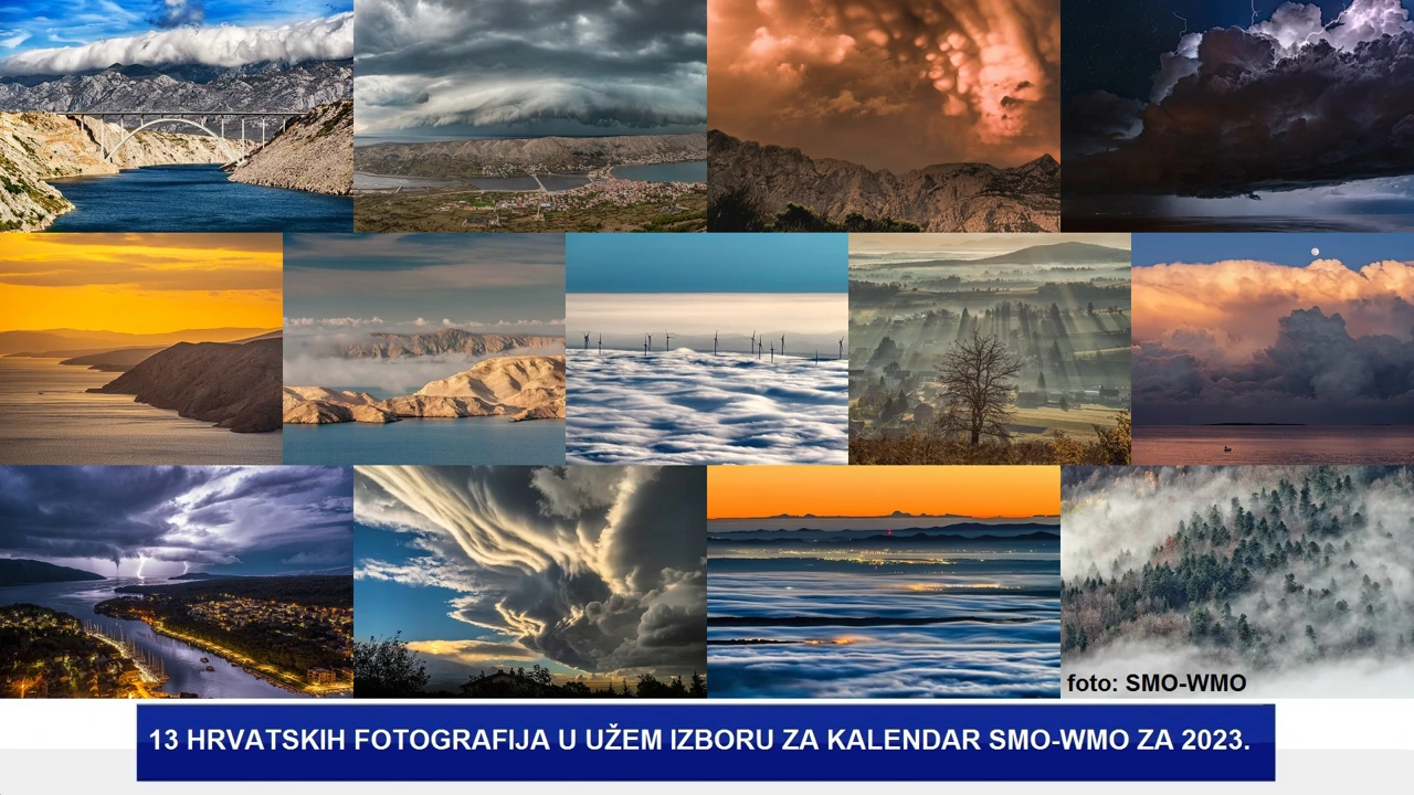 hrvatske fotografije u užem izboru za kalendar Svjetske meteorološke organizacije za 2023.