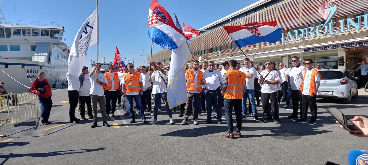 prosvjed djelatnika Jadrolinije