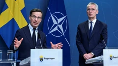 Švedski premijer Kristersson i glavni tajnik NATO-a Stoltenberg
