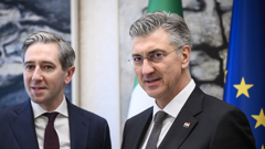 Premijer Andrej Plenković s potpredsjednikom irske Vlade Simonom Harrisom, Foto: Josip Regovic/PIXSELL
