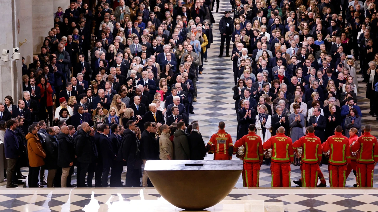 Ceremonija otvaranja obnovljene Notre Dame, Foto: Ludovic Marin/Reuters