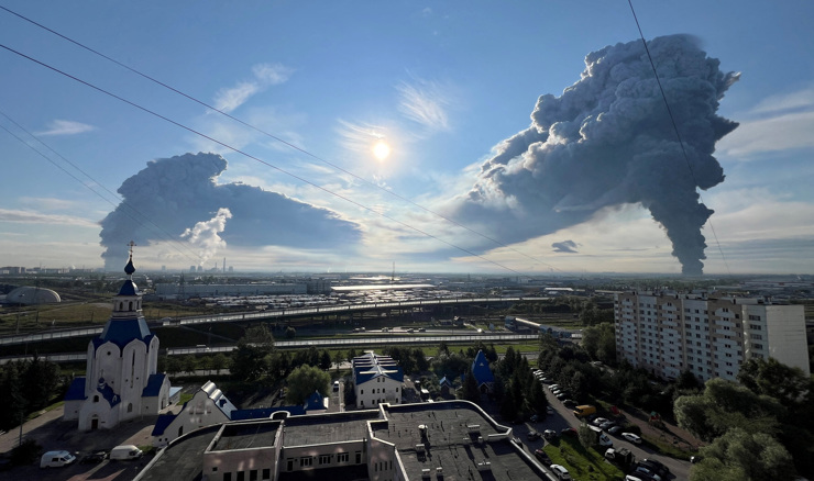 Dronovima pogođeno skladište u blizini Sankt-Peterburga